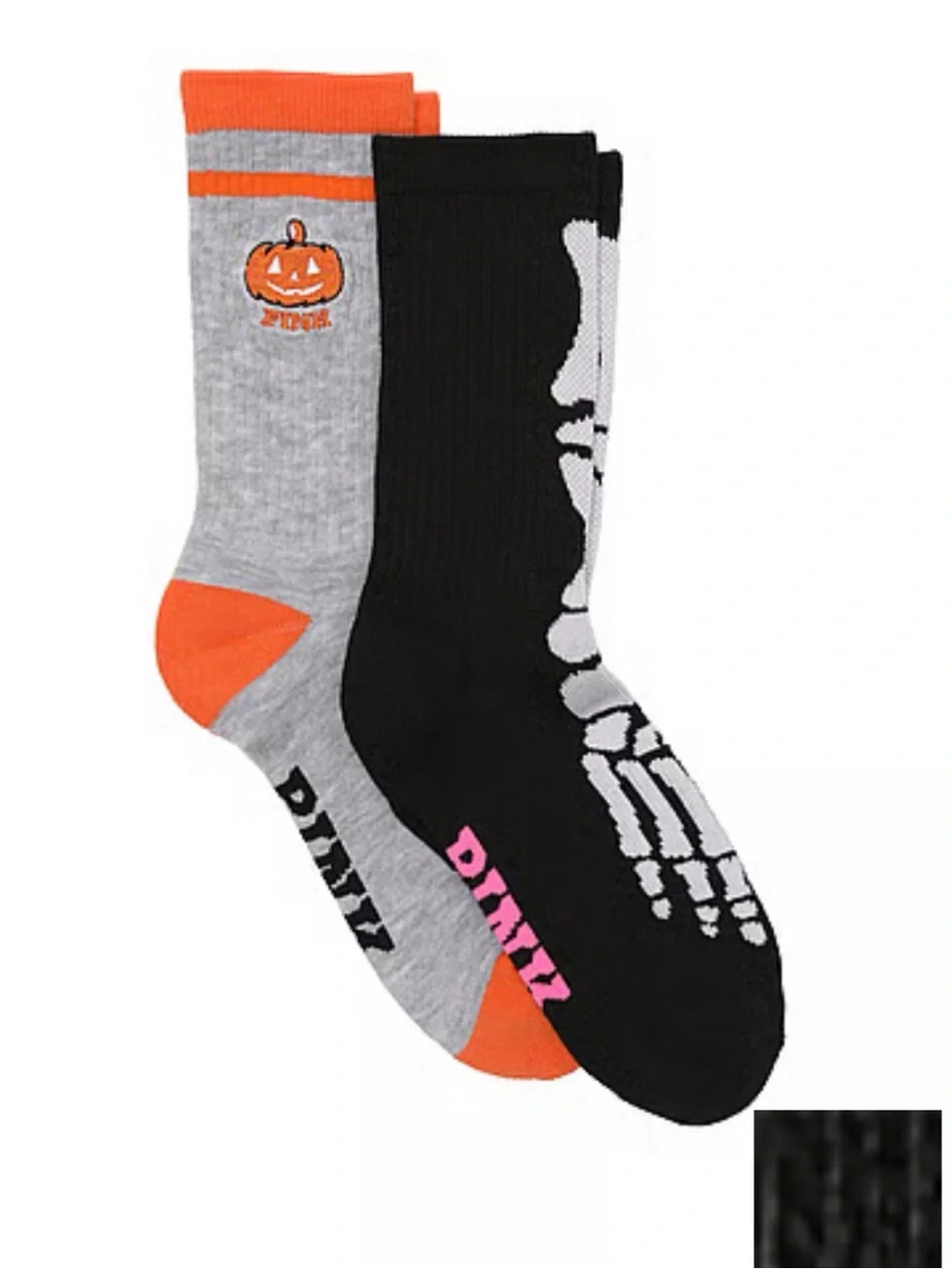 Victoria's Secret PINK 2 Pack Crew Socks/ 2 Quarter Socks Set One Size
